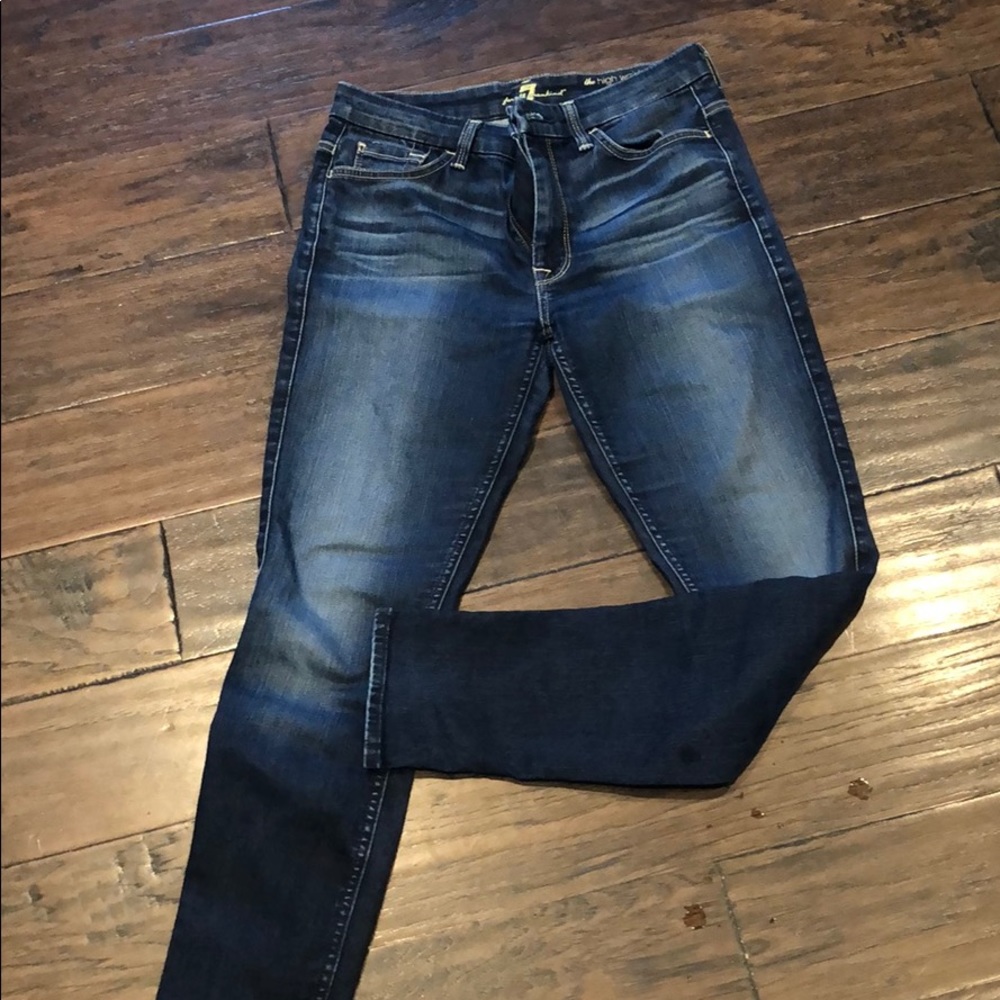 7 for all mankind skinny high waist jeans